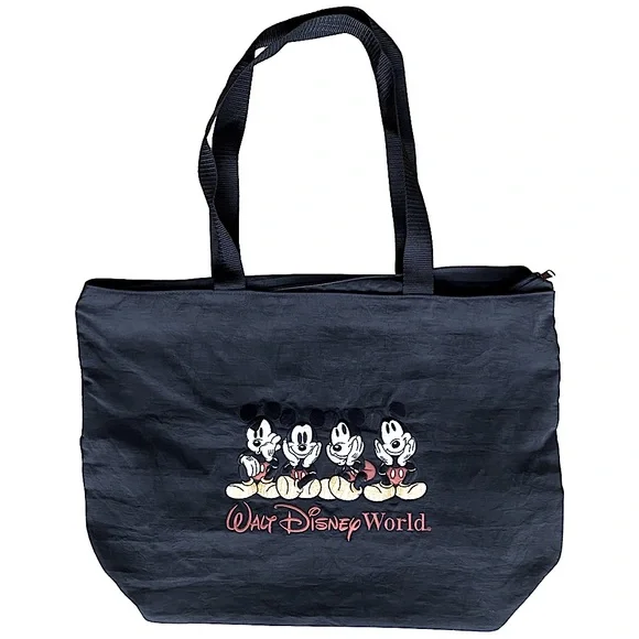 Cool Walt Disney World Black Embroidered Tote Bag - Picture 1 of 5